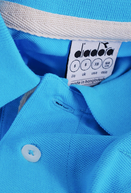 Polo Uomo Diadora mezza manica tinta Unita 100% Cotone Piquet