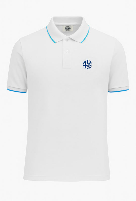 Polo Uomo 4US Paciotti manica corta in cotone Piquet - BIANCO
