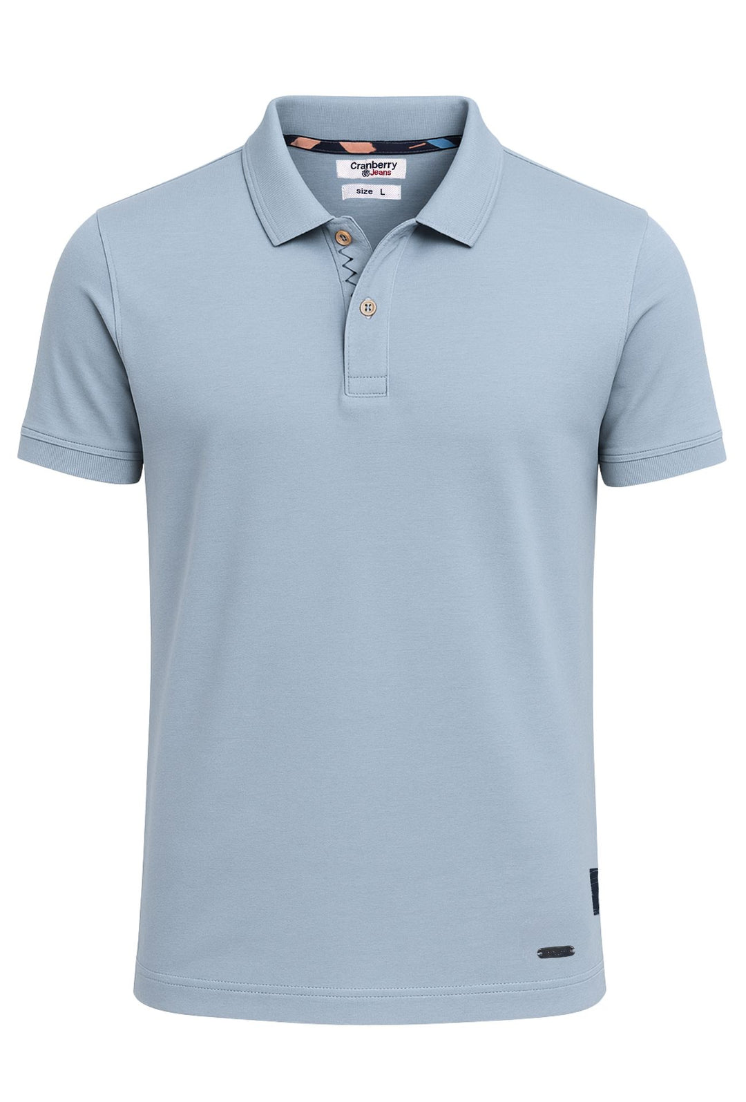 Polo Uomo Cranberry cotone Jersey semi slim - AZZURRO POLVERE
