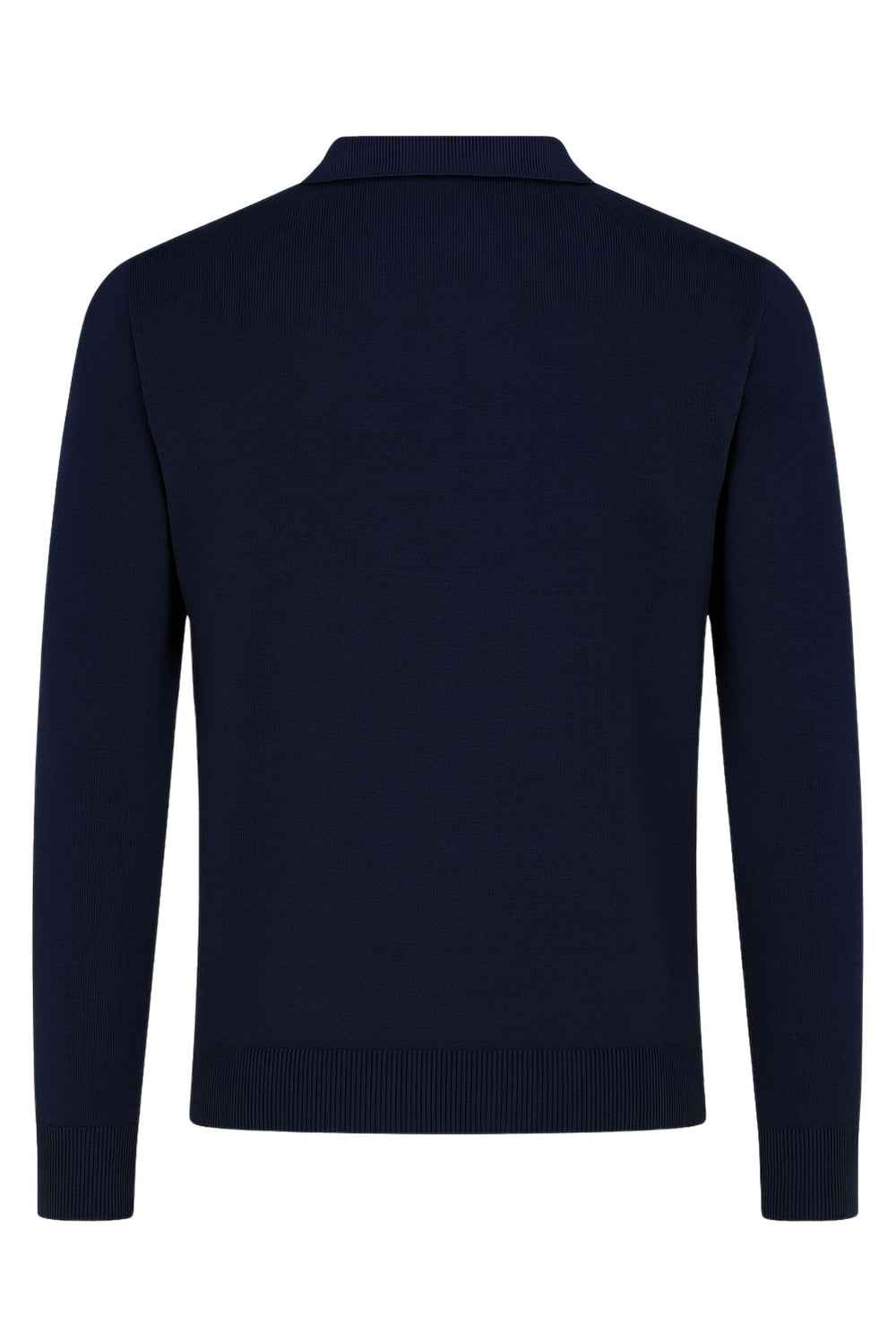 Maglioncino Polo uomo senza bottone Dresserd manica lunga - BLU