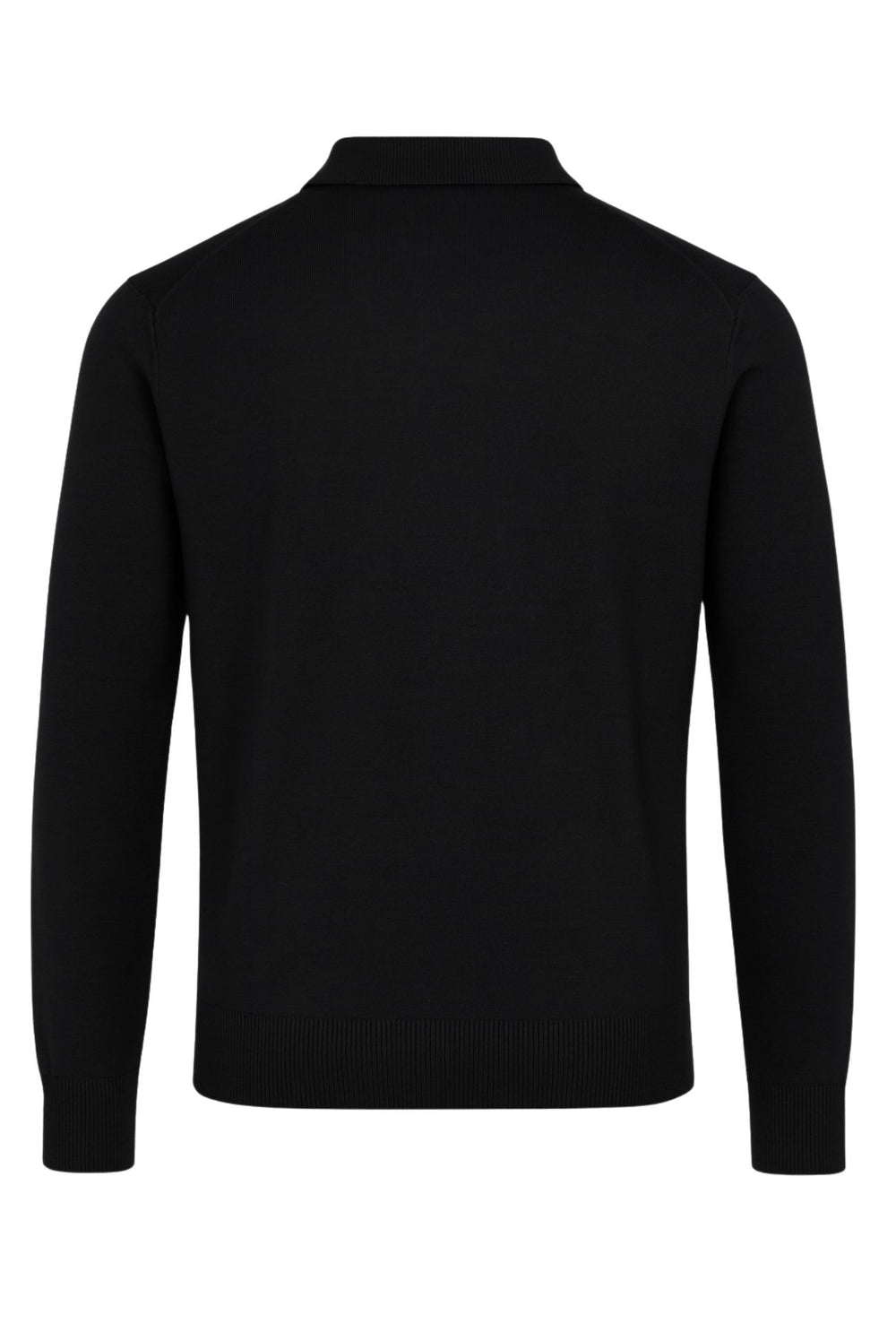 Maglioncino Polo uomo senza bottone Dresserd manica lunga - NERO