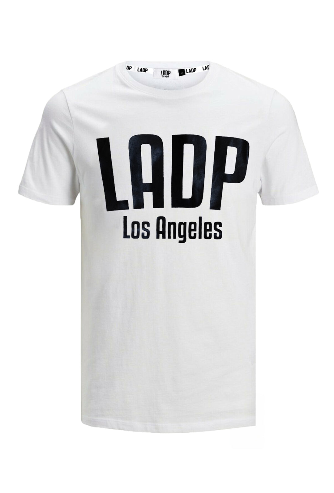 T-Shirt Uomo LADP Regular Fit Girocollo Stampo sul Petto Maglia mezza manica Dresserd - BIANCO