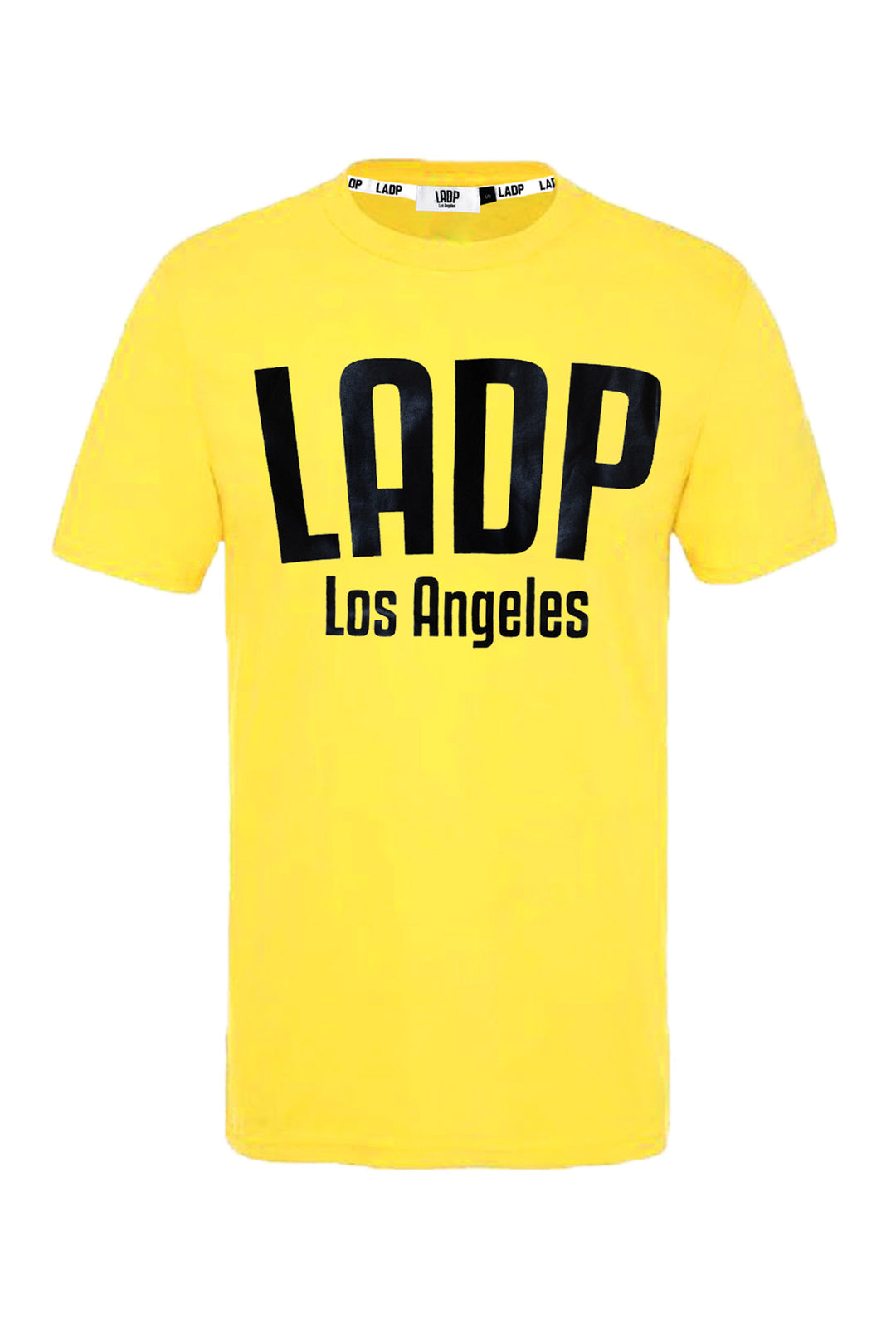 T-Shirt Uomo LADP Regular Fit Girocollo Stampo sul Petto Maglia mezza manica Dresserd - GIALLO