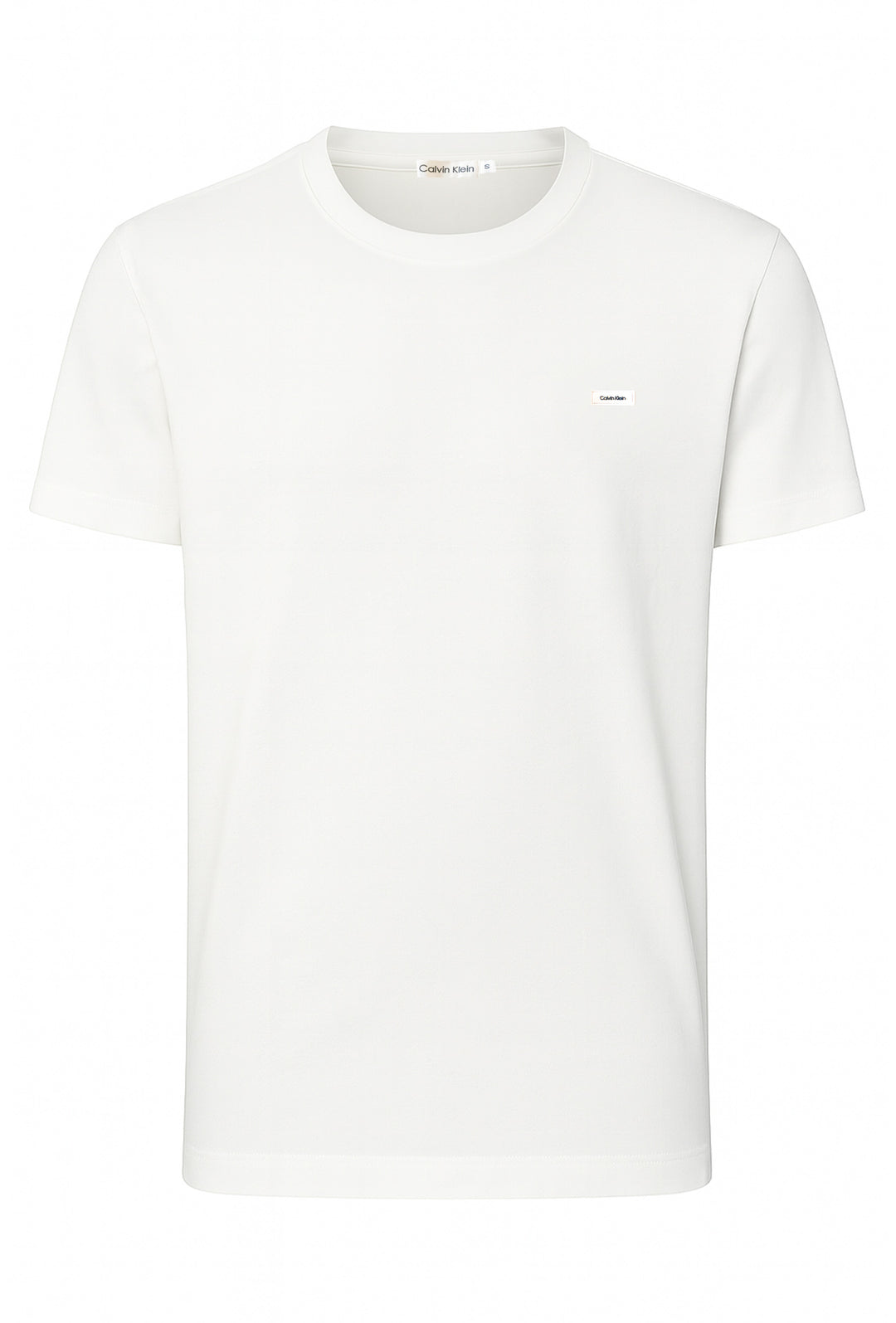 T-Shirt Uomo CALVIN KLEIN logo gommato cucito - BIANCO