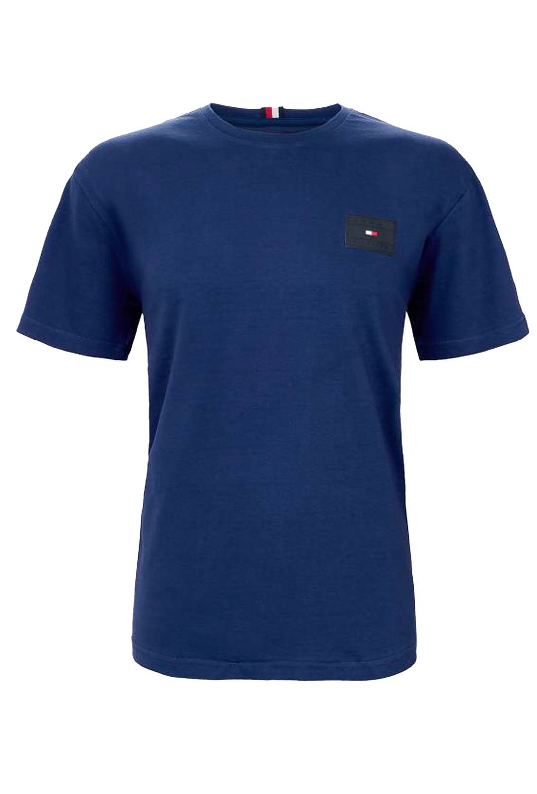 T-Shirt Uomo Mezza manica Tommy Hilfiger logo gommato- AVIO