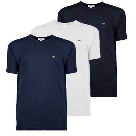 T-Shirt Uomo LaCoste Maglietta Tinta Unita in cotone Logo piccolo