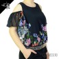 Blusa floreale con buco sulle spalle