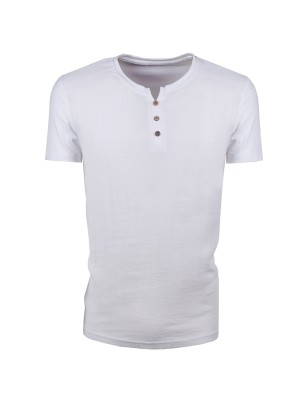 T-Shirt Uomo Dresserd Serafino in lino cotone