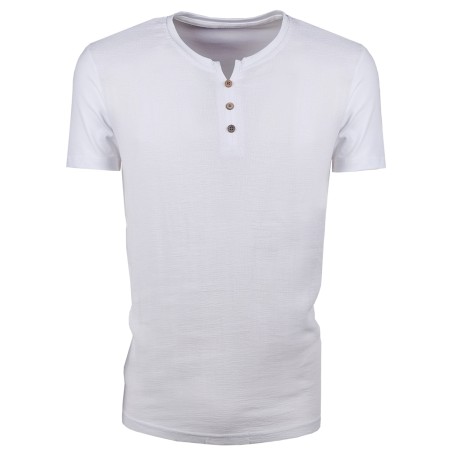 T-Shirt Uomo Dresserd Serafino in lino cotone