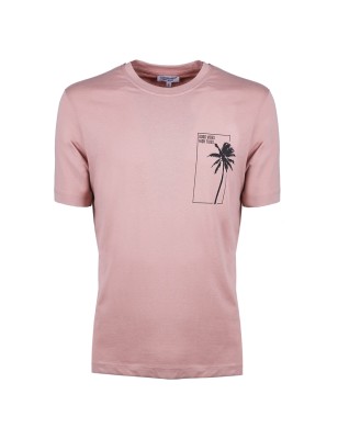 T-Shirt Uomo girocollo con palme in puro cotone