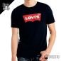 T-Shirt Levi's uomo 100% Cotone stampo sul petto, Bianco- Nero-Blu Dresserd