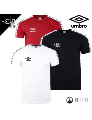 T-Shirt Uomo UMBRO Logo stampa in rilievo, Maglia 100% Cotone Fascia sulle maniche