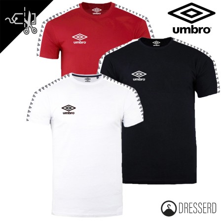 T-Shirt Uomo UMBRO Logo stampa in rilievo, Maglia 100% Cotone Fascia sulle maniche