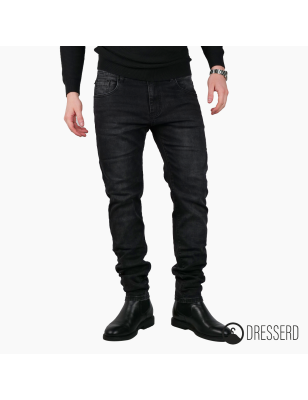 Jeans Nero Pantalone Lungo modello 5 tasche semi slim fit dresserd