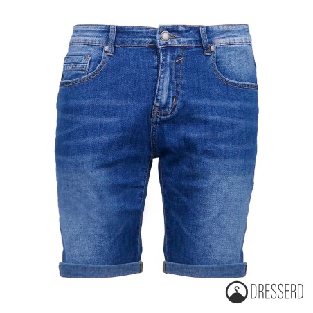 Bermuda Uomo Jeans Corto Modello elasticizza pantalone Semi Slim Fit dresserd