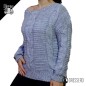 Maglione donna doppio con trecce pullover