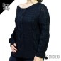 Maglione donna doppio con trecce pullover