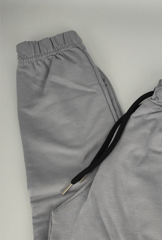 Pantalone Tuta Uomo MEED MILANO Con Tasconi Laterali  in Cotone Logo Stampato- GRIGIO