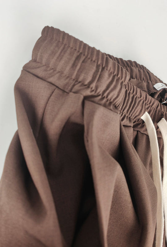 Pantalaccio uomo Dresserd estivo in viscosa made in italy - MARRONE