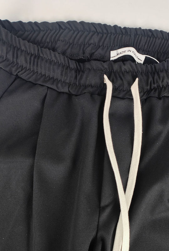 Pantalaccio uomo Dresserd estivo in viscosa made in italy - NERO