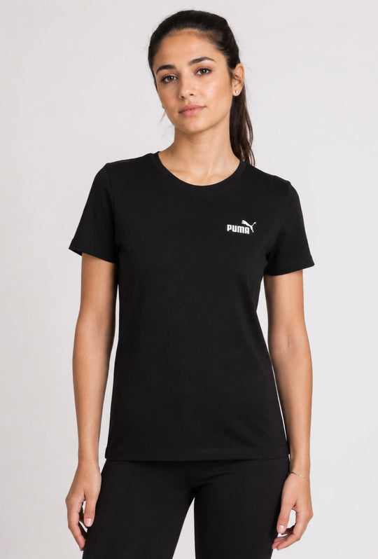 T-Shirt Donna Puma in Cotone 100% – NERO
