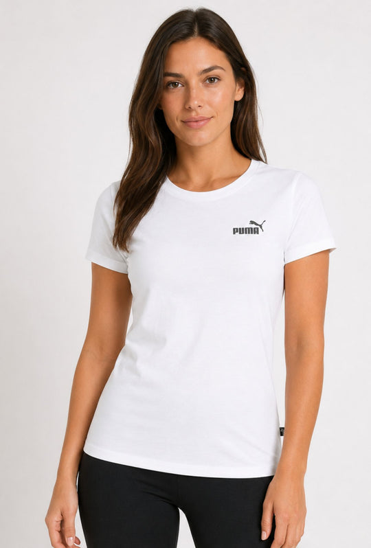 T-Shirt Donna Puma in Cotone 100% – BIANCO