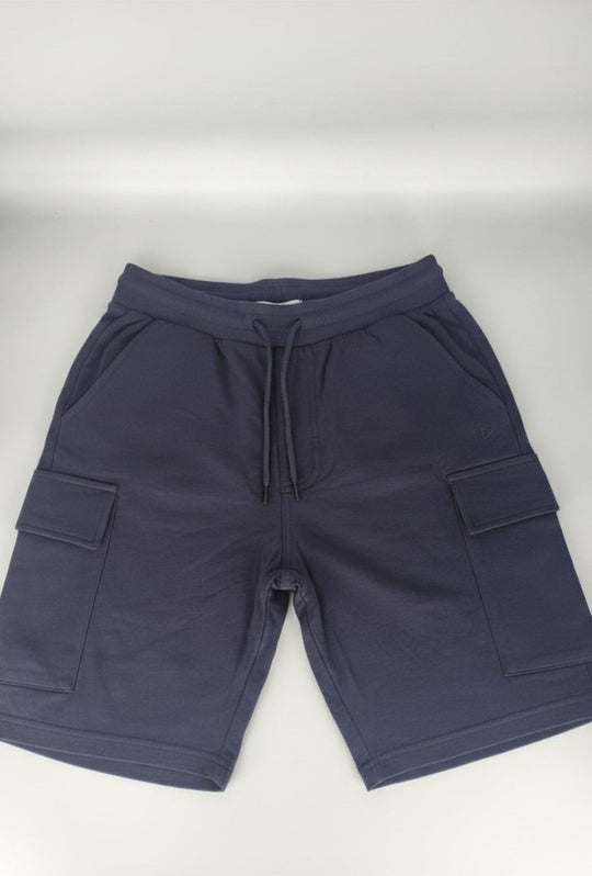 Bermuda Uomo  in Tuta 100% Cotone CLOSE UP con Tasconi Laterali- BLU NAVY
