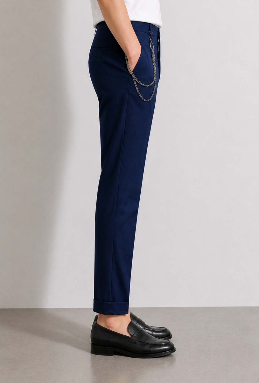 Pantalone uomo slim fit in viscosa DRESSERD - BLU