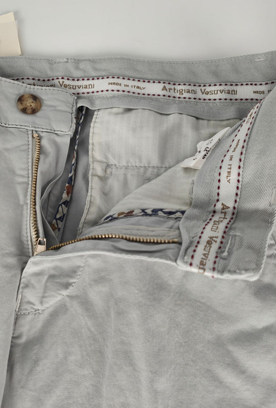 Pantalone Uomo Cotone Leggero Made in Italy Slim Fit Gamba stretta Dresserd -  GRIGIO PERLA