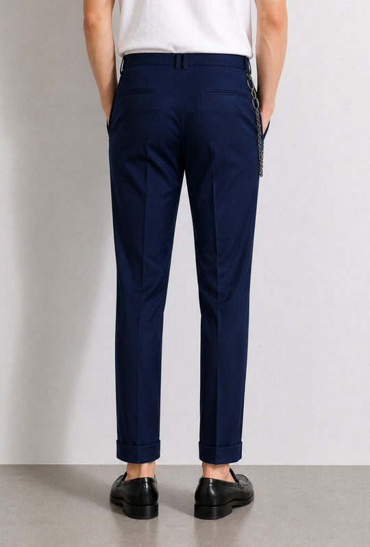 Pantalone uomo slim fit in viscosa DRESSERD - BLU