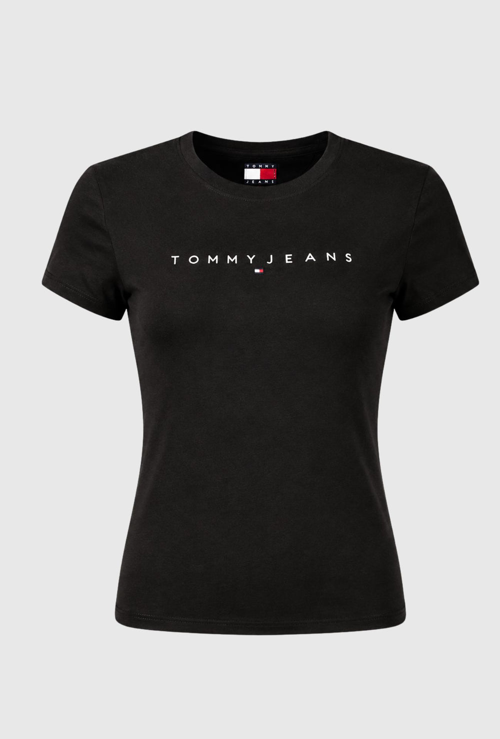 T-Shirt Donna Tommy Jeans in Cotone 100% – Slim Fit-NERO