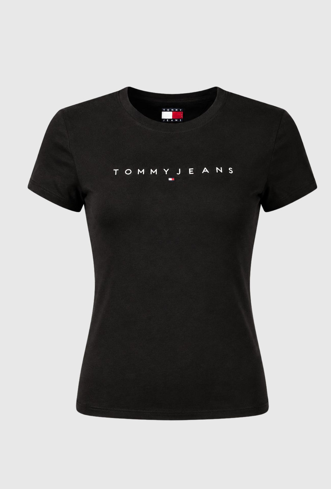 T-Shirt Donna Tommy Jeans in Cotone 100% – Slim Fit-NERO