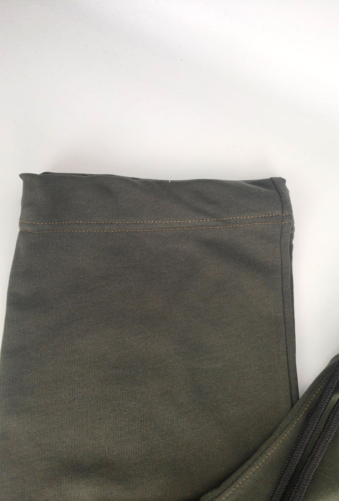 Pantalone Tuta Uomo Cotone MEED MILANO Gamba Larga Logo Gommato- VERDE MILITARE