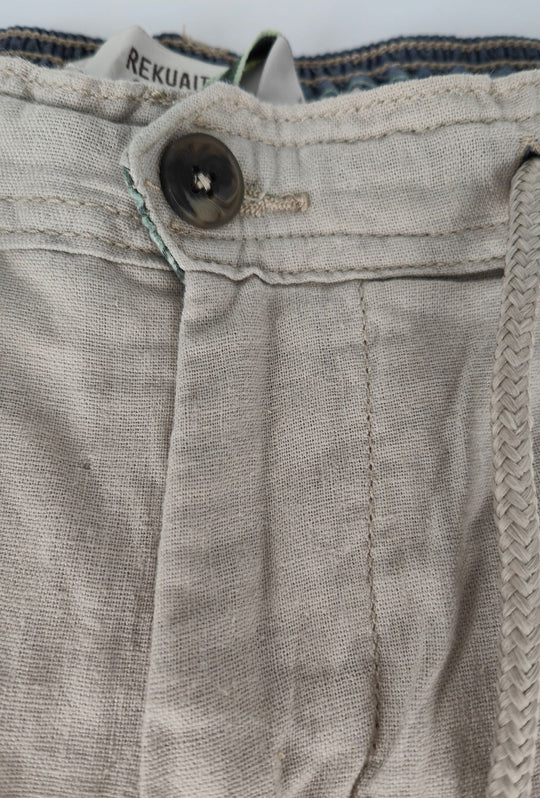 Bermuda Uomo Chino REKUAIT in  Lino e  Viscosa – BEIGE