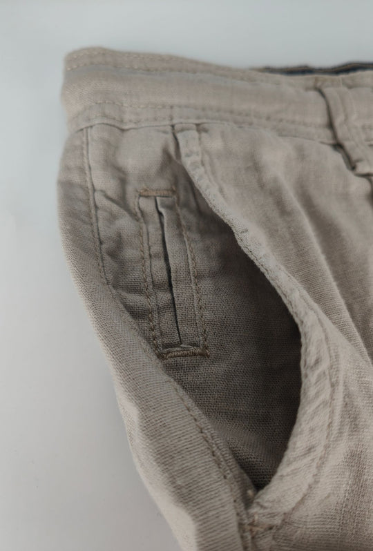 Bermuda Uomo Chino REKUAIT in  Lino e  Viscosa – BEIGE