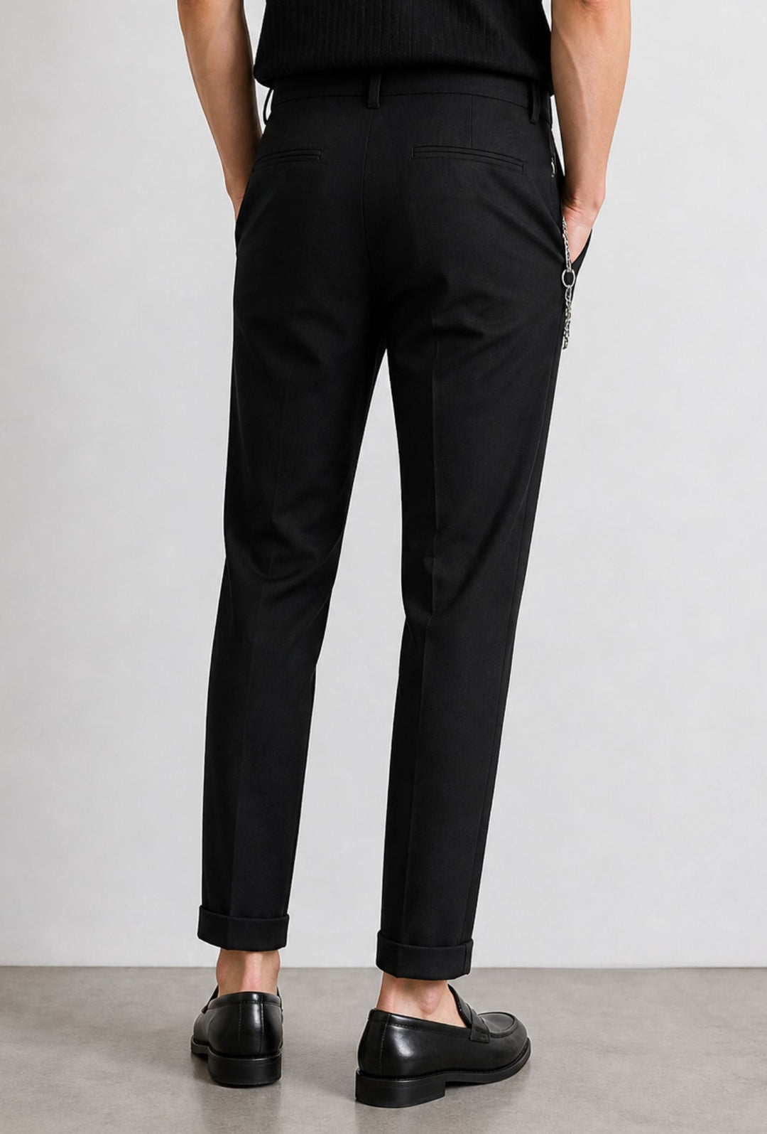 Pantalone uomo slim fit in viscosa DRESSERD - NERO