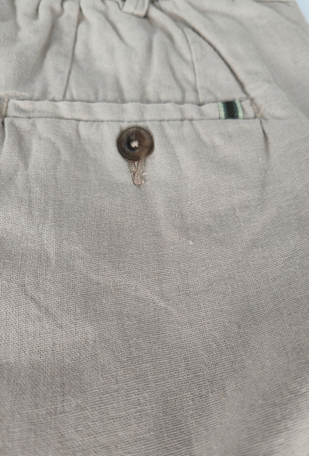 Bermuda Uomo Chino REKUAIT in  Lino e  Viscosa – BEIGE