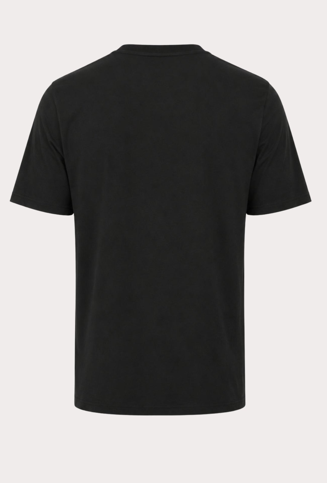 T-Shirt Uomo  Regular Fit in Cotone Stretch HUGO BOSS Logo Gommato lato cuore- NERO