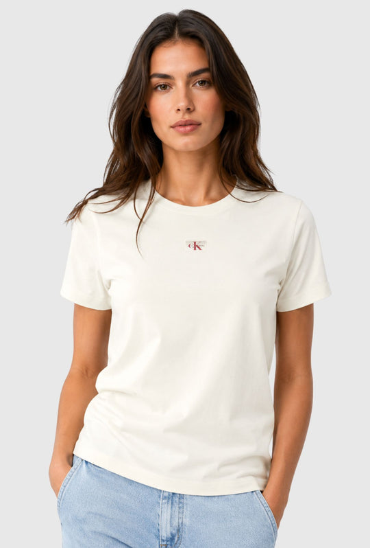 T-Shirt Donna Calvin Klein in Cotone 100% – BIANCO