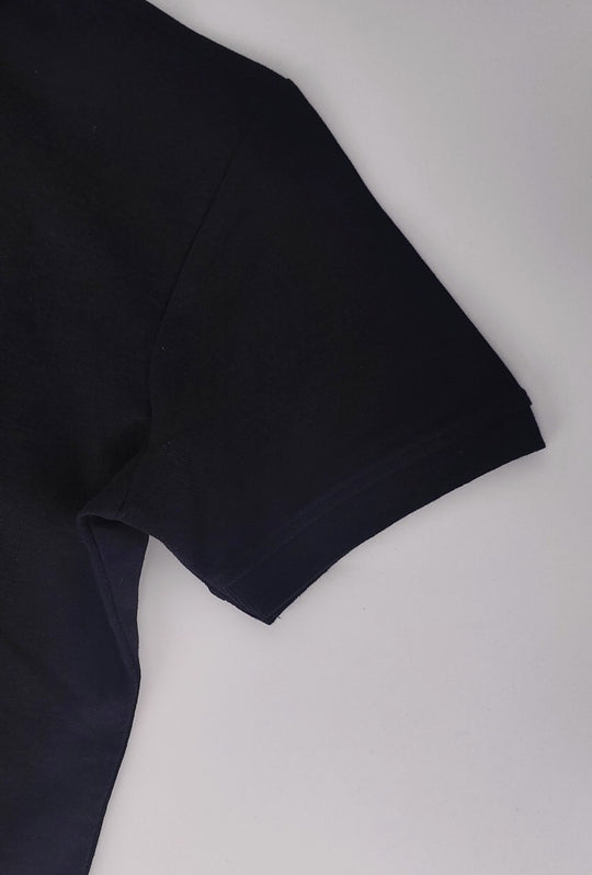 Polo Uomo manica corta MARLBORO CLASSIC logo ricamato lato cuore, colletto con doppio righino- NERO