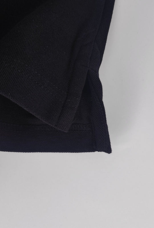 Polo Uomo manica corta MARLBORO CLASSIC logo ricamato lato cuore, colletto con doppio righino- NERO
