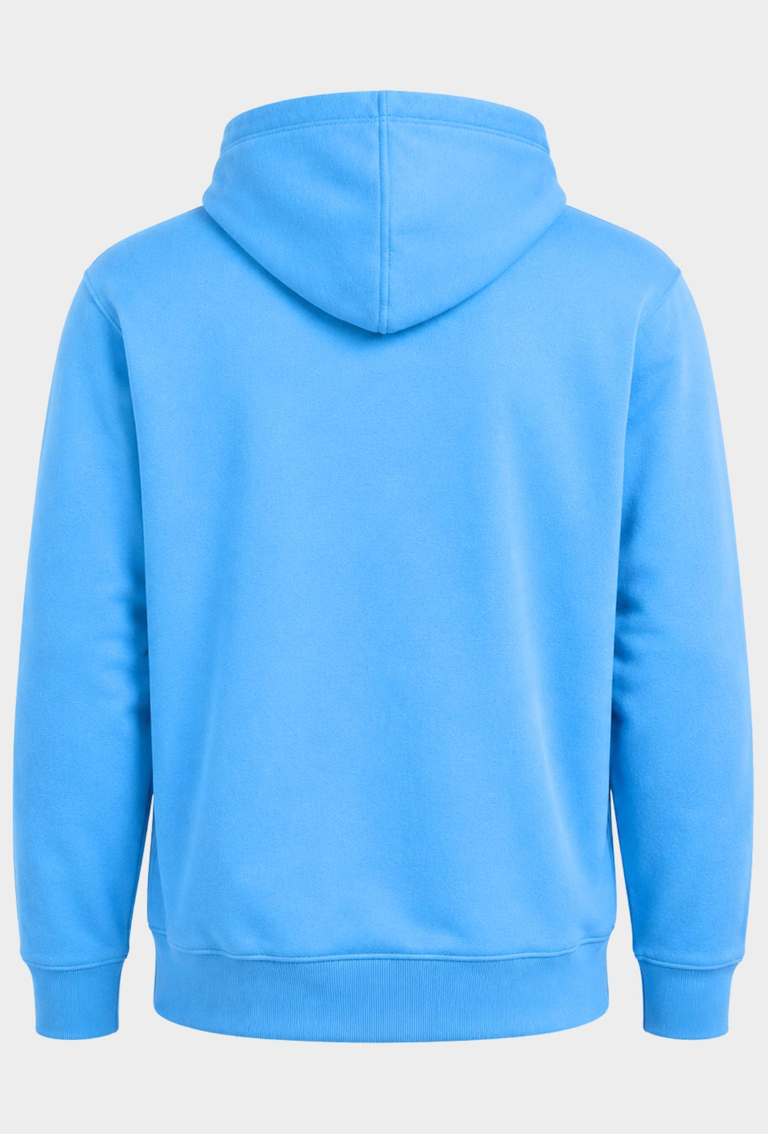 Felpa Uomo ADIDAS con Cappuccio e Interno Felpato scritta centrale in rilievo ricamata- AZZURRO