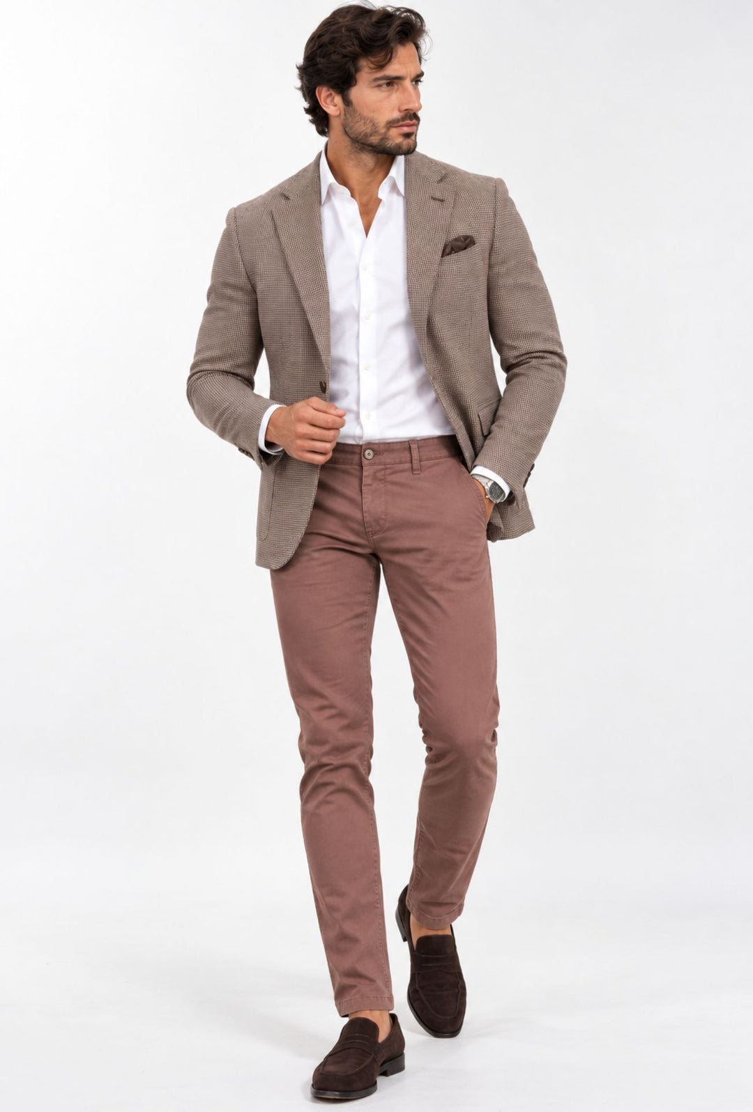 Pantalone Uomo Gamba Stretta Tasca America Invernale Pantaloni Dresserd - TEGOLA