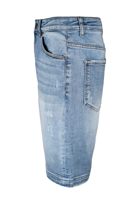 Bermuda in Jeans chiaro Dresserd modello 5 tasche Baggy