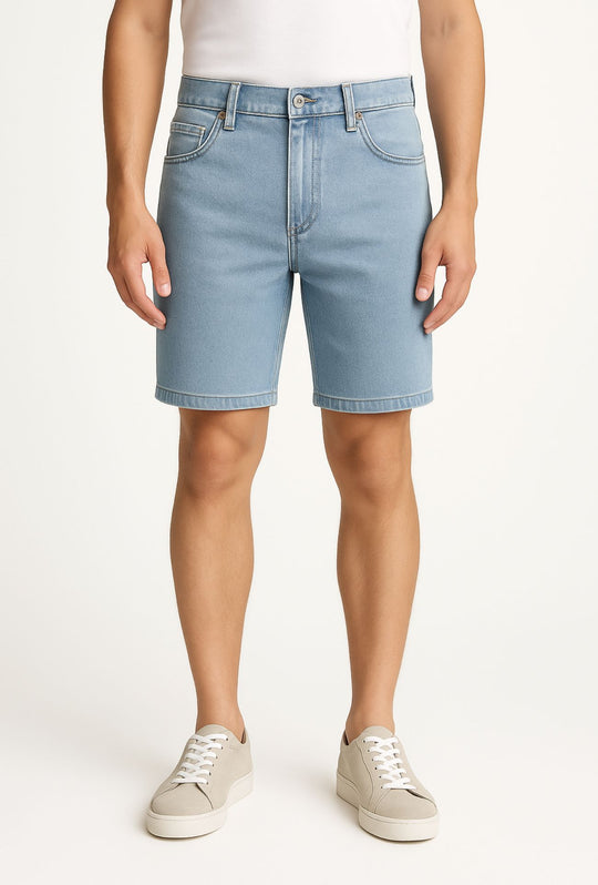 Bermuda Uomo in Jeans Relax fit Tela fissa