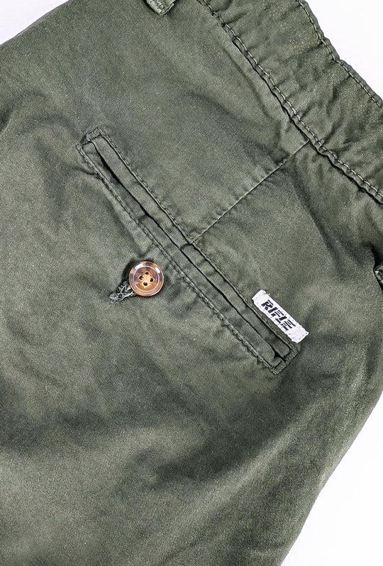 Bermuda Uomo RIFLE in cotone tasca america - VERDE MILITARE