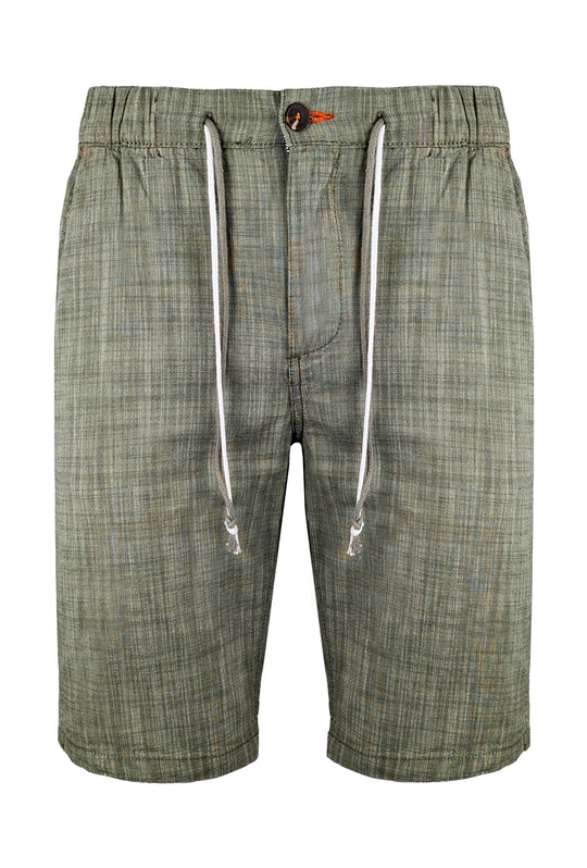 Bermuda Uomo cotone fiammato Pantalaccio corto Dresserd - VERDE MILITARE