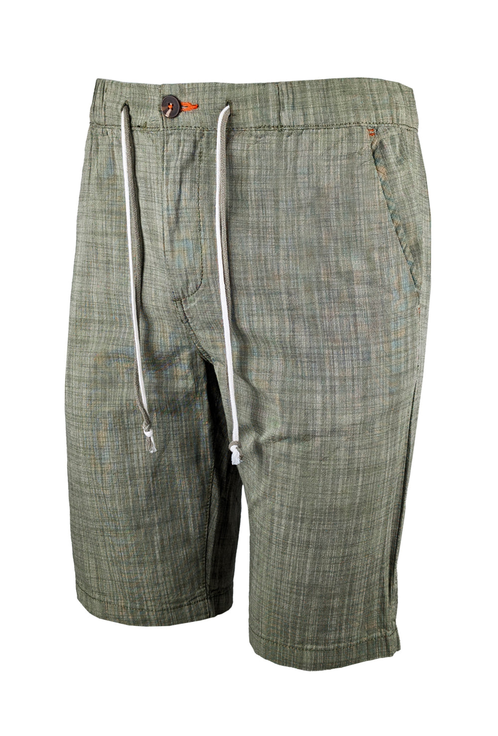 Bermuda Uomo cotone fiammato Pantalaccio corto Dresserd - VERDE MILITARE