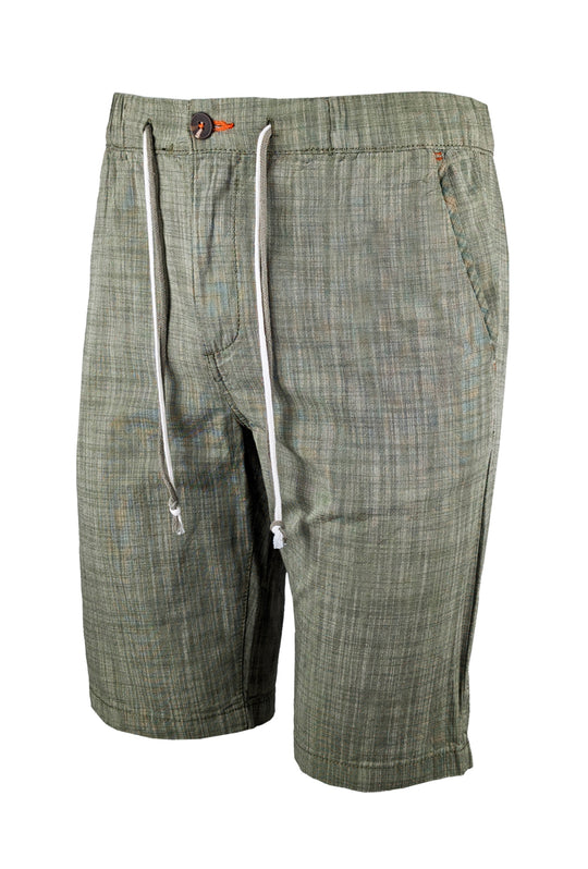 Bermuda Uomo cotone fiammato Pantalaccio corto Dresserd - VERDE MILITARE