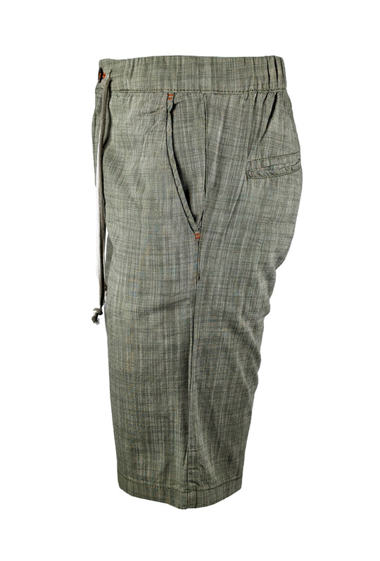 Bermuda Uomo cotone fiammato Pantalaccio corto Dresserd - VERDE MILITARE